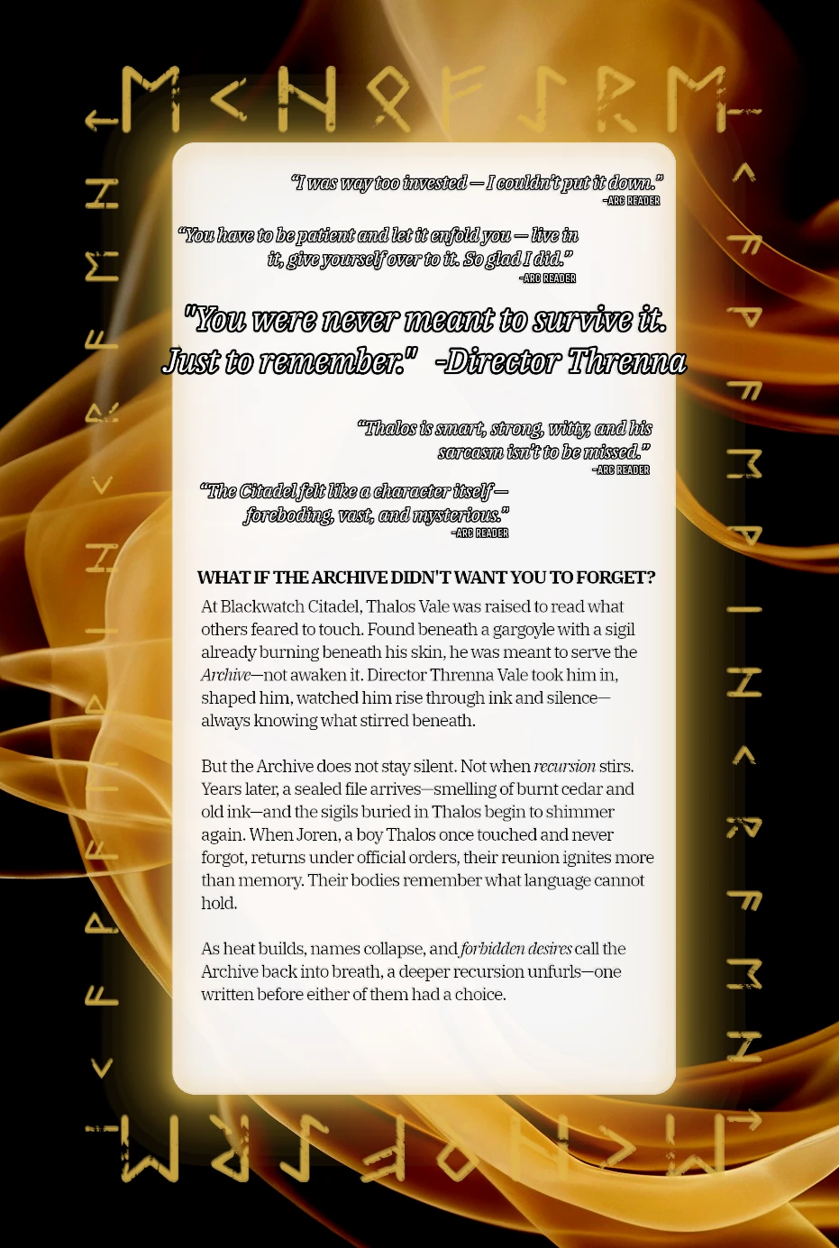 EchoFyre: The Archive Awakens — back cover (flat)